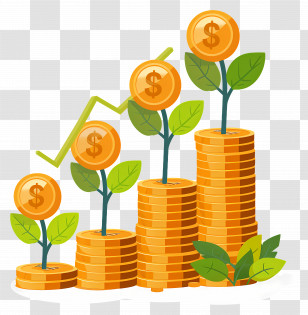 Increasing Money - Growing Money And Investment Concept Transparent PNG