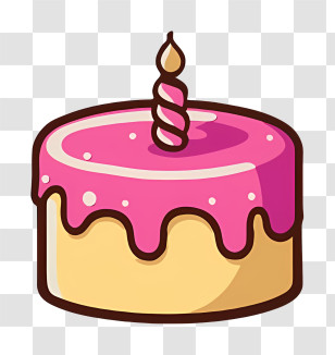 Birthday Cake - Cartoon Birthday Cake Illustration Transparent PNG