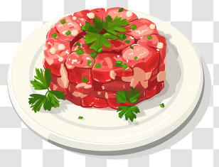 Steak Tartare - Tomato Salad Dish Transparent PNG
