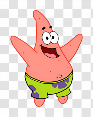 Patrick Star - Happy Cartoon Starfish Character Transparent PNG