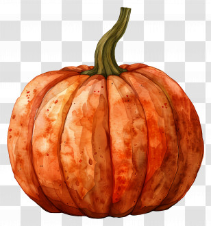 Pumpkin - Watercolor Pumpkin For Autumn And Harvest Themes Transparent PNG