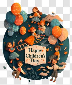 Happy Childrens Day - Happy Children's Day Celebration Transparent PNG