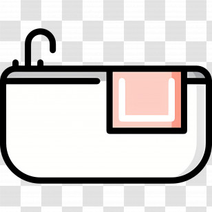 Bathtub - White Bathtub With Towel Transparent PNG