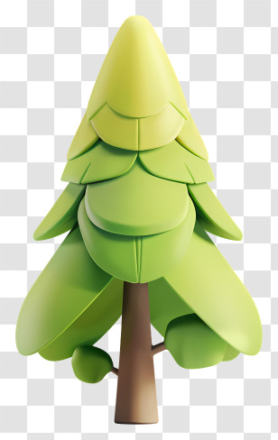 Evergreen - Cartoon Pine Tree Illustration Transparent PNG