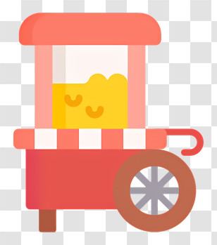 Food Cart Logo - Red Food Cart With Yellow Drink Transparent PNG