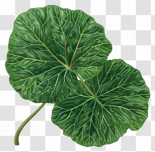 Centella Asiatica Leaf - Illustration Of Green Lotus Leaves Transparent PNG