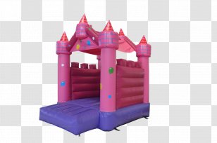 Inflatable Bouncers Pink Castle Child - Games Transparent PNG