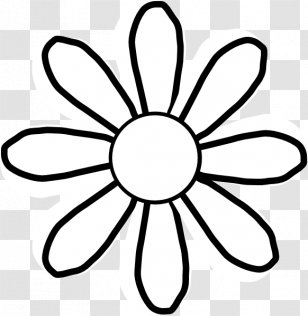 Common Daisy Black And White Drawing Clip Art - Chamomile - Sunflower Cliparts Transparent PNG