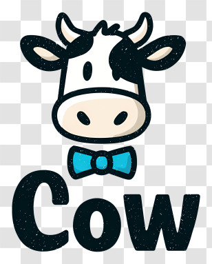 Cow Logo - Cute Cow Head Logo Transparent PNG