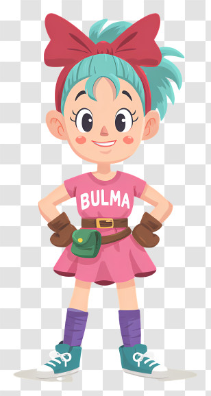 Bulma - Bulma Cartoon Girl In Pink Transparent PNG