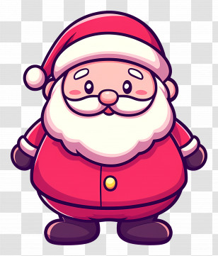 Santa Claus - Cute Santa Claus Cartoon Illustration Transparent PNG