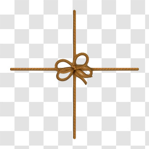 Gift - Brown Rope Bow Decoration Transparent PNG