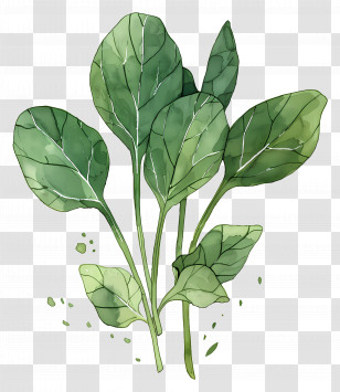 Spinach - Fresh Green Spinach Leaves Transparent PNG