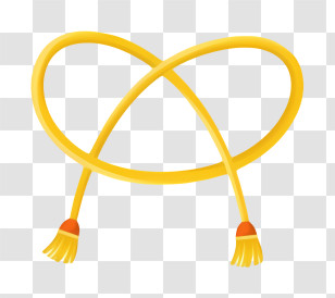 Icon - Yellow Rope With Tassels Transparent PNG