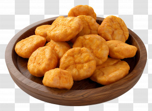 Spicy Chicken Nuggets - Plate Of Chicken Nuggets Transparent PNG