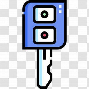 Car Key - Blue Key With Buttons Transparent PNG