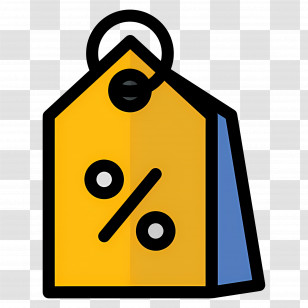Discount Tag - Yellow Discount Tag For Sale Transparent PNG