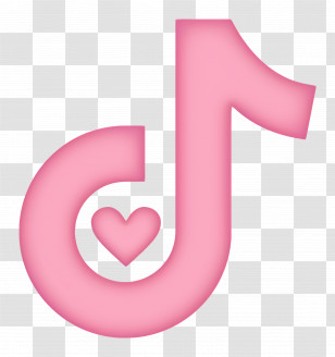 Tiktok Logo - Pink TikTok Logo With Heart Transparent PNG