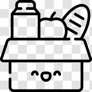 Food Donation - Grocery Box With Food Transparent PNG