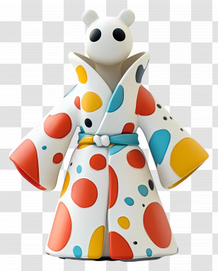 Bathrobe - Colorful Dotted Figure Transparent PNG