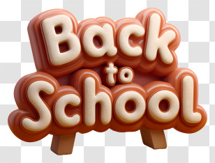 Word Back To School - Back To School Text Design Transparent PNG