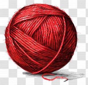 Beach - Red Yarn Ball Illustration Transparent PNG