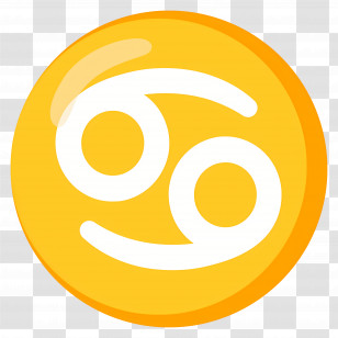 Cancer Emoji - Cancer Zodiac Symbol Transparent PNG
