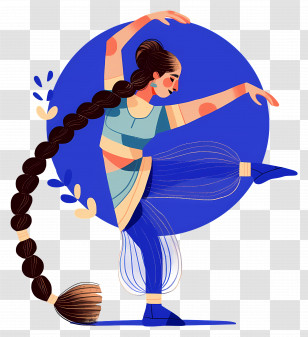 Bharatanatyam Dancing - Graceful Woman In A Dance Pose Transparent PNG