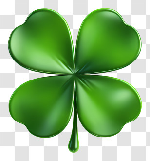 Emoji - Green Four-Leaf Clover Symbol Transparent PNG
