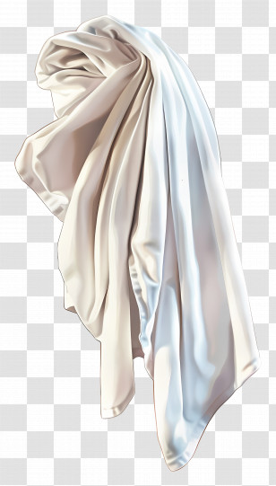 Towel Day - White Draped Fabric Transparent PNG
