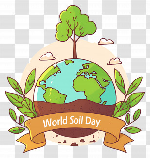 World Soil Day - World Soil Day Illustration With Earth And Tree Transparent PNG
