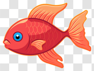 Red Fish - Cartoon Red Fish Illustration Transparent PNG