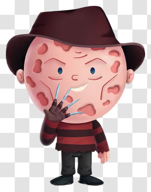 Freddy Krueger - Scarred Man With Claw Glove Transparent PNG