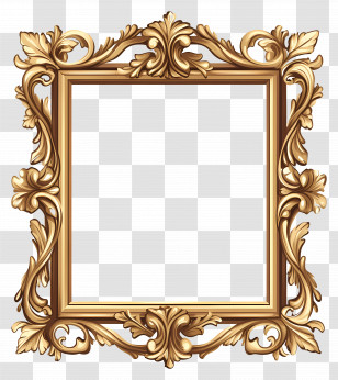 Old Frame - Beautiful Gold Ornate Decorative Frame Transparent PNG