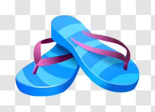 Icon - Blue Flip-Flops For Summer Style Transparent PNG