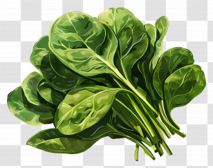 Spinach - Fresh Green Spinach Leaves Illustration Transparent PNG