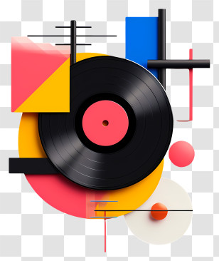 Vinyl Record - Abstract Illustration Of Vinyl Record Transparent PNG
