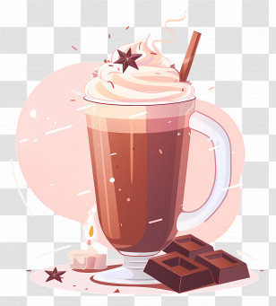 Hot Chocolate - Hot Chocolate With Chocolate Chunks Transparent PNG