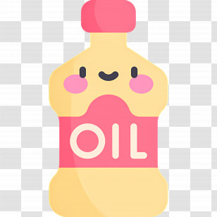 Oil Container - Cute Smiling Oil Bottle Cartoon Transparent PNG