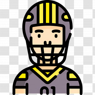 American Football Player - Football Player In Yellow And Black Transparent PNG