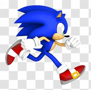 Sonic The Hedgehog - Sonic The Hedgehog Running Transparent PNG