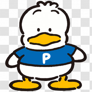 Pekkle - Cartoon Duck In Blue Shirt Transparent PNG
