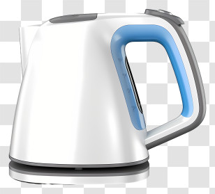 Electric Kettle - Modern Electric Kettle With Blue Handle Transparent PNG