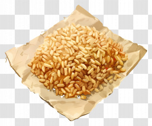 Brown Rice - Brown Rice On Paper Transparent PNG