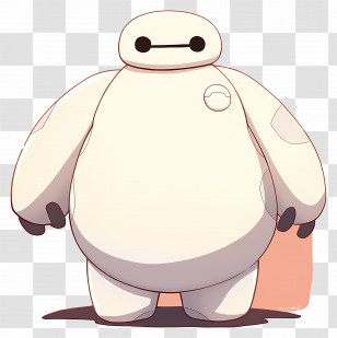 Baymax - Cartoon White Robot With Friendly Design Transparent PNG