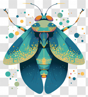 Insect - Colorful Insect With Patterns Transparent PNG