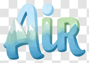 Air Logo - Air Logo With Mountain Background Transparent PNG