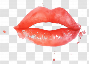 Kiss Stain - Red Lips Illustration Transparent PNG