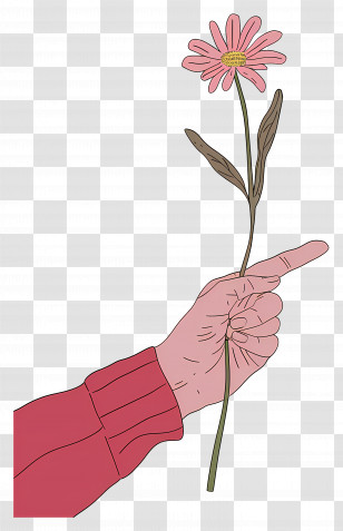 World Kindness Day - Hand Holding Flower Illustration Transparent PNG