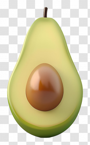 Avocado - Sliced Avocado With Seed Transparent PNG